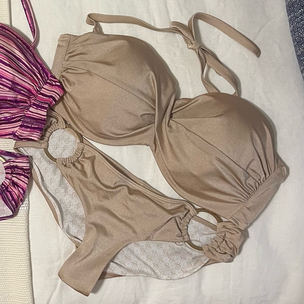 NUDE EUC VS BIKINI 36D Top, SMALL bottom